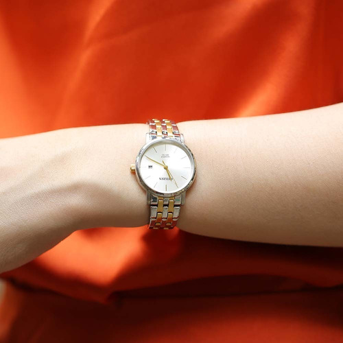 Citizen Silver Dial Ladies Dress Eu6094-53a Color de la correa Plateado/Dorado Color del bisel Plata