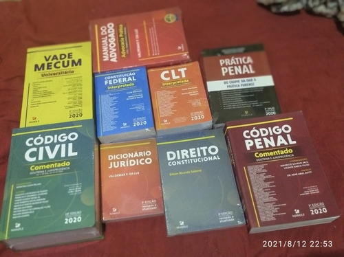 Imagem 2 de 2 de Coleção De Estudos Direito. 10livros 8lacrados