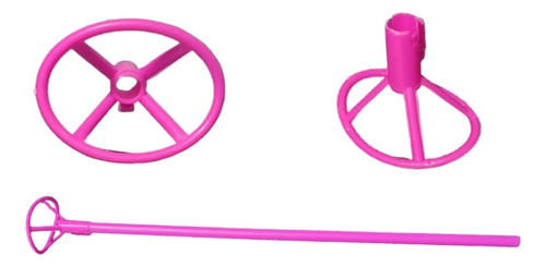 20 Pz Base Soporte Popote Para Globo Adorno Fiesta Rosa 