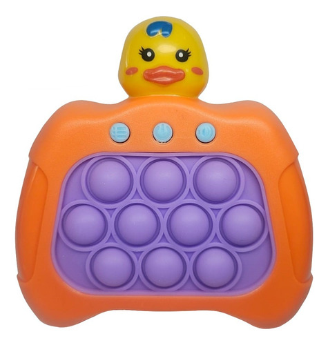 Juguete Pop It Electronico Burbujas Pato Naranja