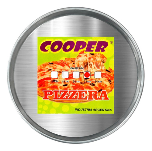 Pizzera Molde Para Pizza Chapa 22cm Cooper - Ciudad Cotillón
