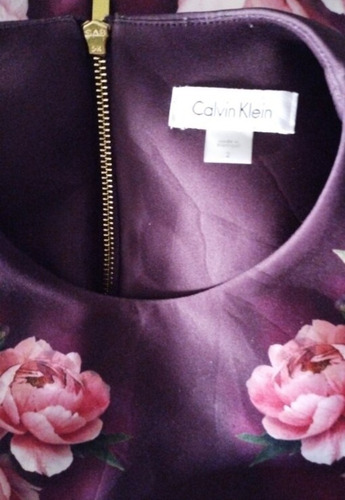 Vestido Lápiz Calvin Klein Floral Talla 2 /xs Dama (Usado)