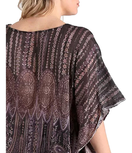 Imagen 3 de 10 de Blusa Mujer Importada Talle Grande Tunica De Playa Spiga 31