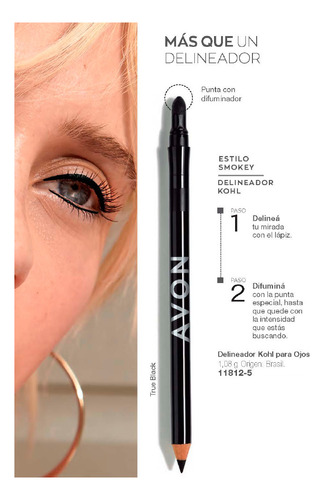 Avon True Delineador Kohl Para Ojos Efecto Smokey 1.08 Gr