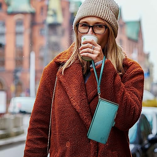 Funda Cartera Para Samsung Galaxy A03s Azul Verde - Pu Piel