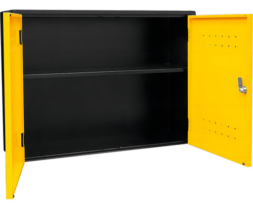 Armário Superior Multiuso Modular Preto/amarelo Vonder