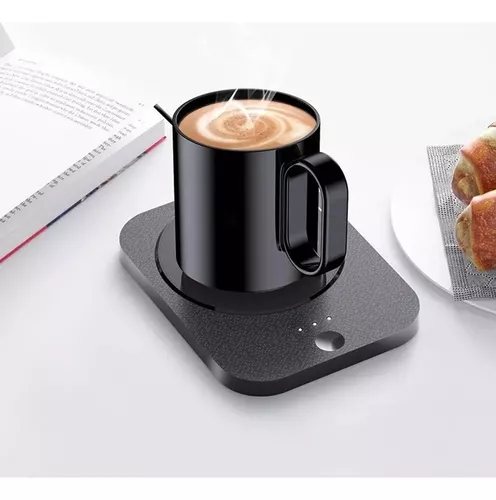 Calentador de taza de café, 11.8 fl oz 10 W, USB, digital, 131.0 °F,  calentador de café eléctrico termostático inteligente para bebidas,  calentador de
