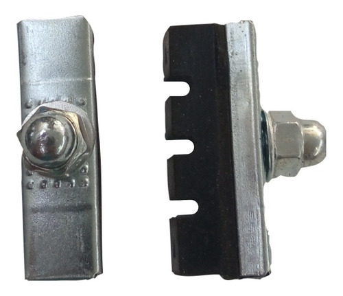 Imagen 3 de 3 de Par Tacos Patines De Freno Herradura 40mm X 11mm Con Tuercas