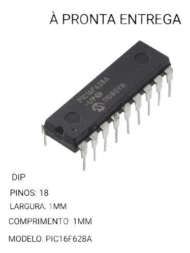 Ci. Pic16f628a I/p Dip-18 \ 10 Unidades