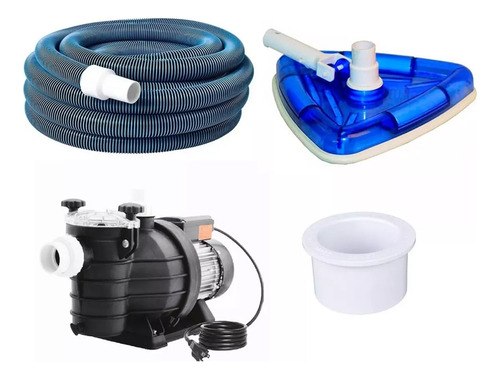 Kit Limpieza Alberca Piscina Barredora Bomba 3/4hp Manguera