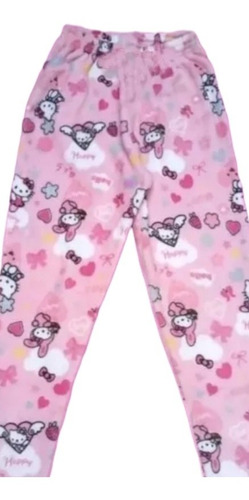 Pantalón Pijama Hello Kitty Polar Soft Kawaii Hermoso Regalo