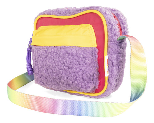 Bolsa Crossbody Cloe Mediana Para Niña Textil Color Fucsia