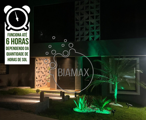 Kit 4 Luminária Luz Solar Spot Led Iluminação Jardim Forte