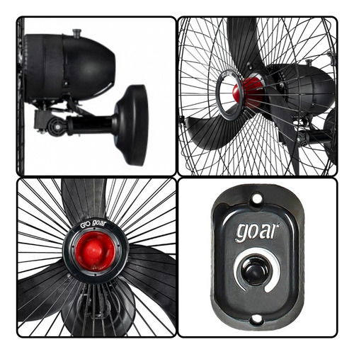 Kit 2 Ventilador Parede Osc Goar 70cm Bivolt 270w Industrial
