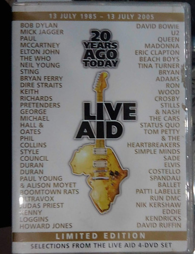 Live Aid 20 Years Ago Today. Dvd Org Usado. Qqf. Ag. Pb.