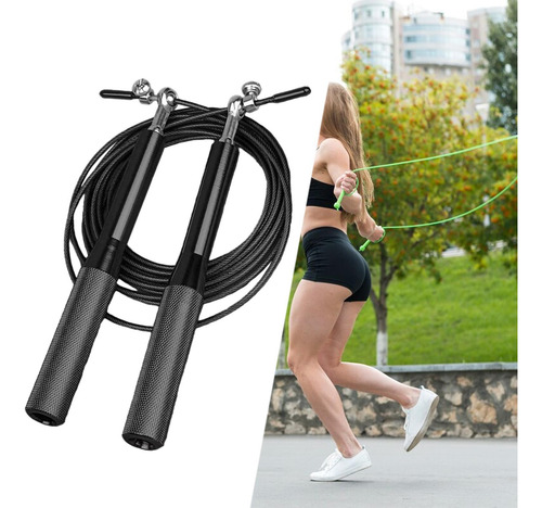 Cuerda Para Saltar Cuerda Para Saltar De Velocidad Negro