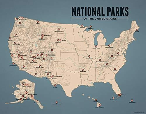 Mejor Mapas Vez En Estados Unidos Parques Mapa Nacional De 1