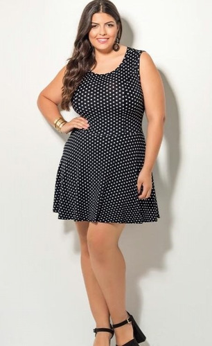 Vestido Plus Size Bolinha-cod.uni000499-universizeplus