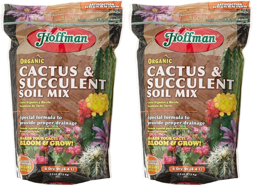 Hoffman 10404 Organic Cactus And Succulent Soil Mix, 4 Quart
