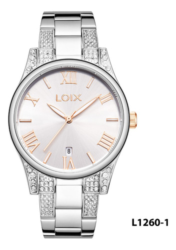 Reloj Mujer Loix® L1260-1 Plateado Con Tablero Platedo