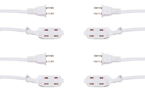 Smartbitt Kit De 4 Extensiones De Uso Doméstico De 3 Mts Color Blanco