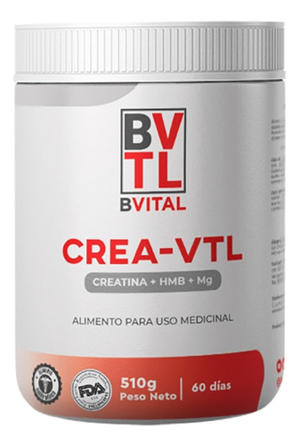 Crea-vital 510gr - Creatina + Hmb + Magnesio / 60 Días