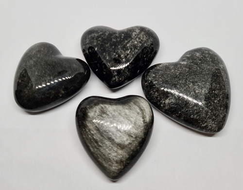 Corazón De Obsidiana Plata