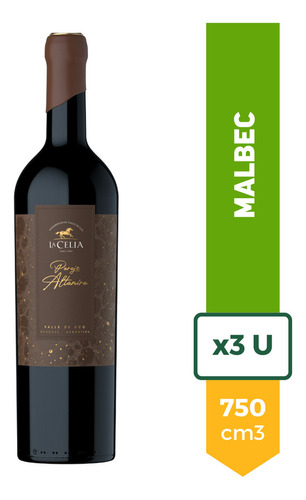 Vino La Celia Terroir Malbec Tinto 750ml La Barra Pack X3