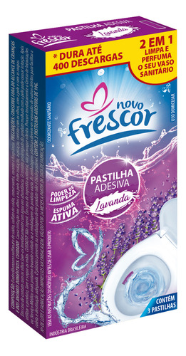 Pastilha Adesiva Lavanda Vaso Sanitário Detergente 24 Un
