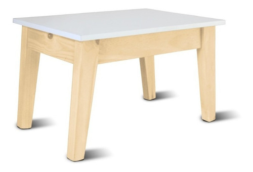 Imagen 2 de 3 de Mesa Ratona Nordico Escandinava 50x80 Patas Natural Living