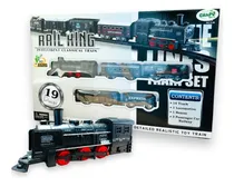 Comprar Tren Eléctrico Luz 4 Vagones Carga Pasajero Vias Juguete