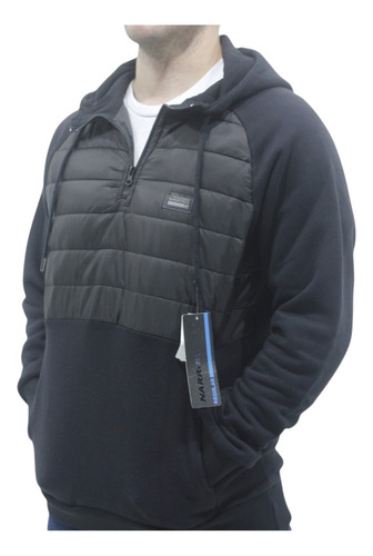 Buzo 1/2 Cierre Narrow Hoodie C/capucha Y Nylon 8516 Hombre