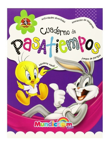 Libro Infantil - Cuaderno De Pasatiempos Looney Tunes.