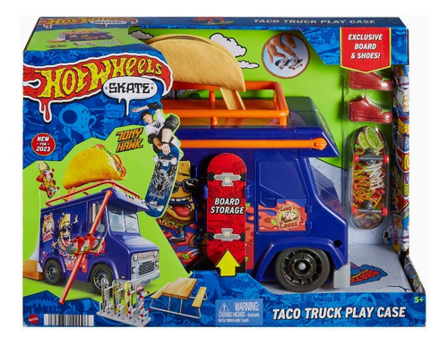 Hot Wheels Skate Taco Truck Play Camion De Patinaje Portátil