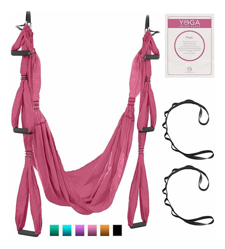 Juego De Columpios De Yoga Aéreos Kit De Hamacas Cab...