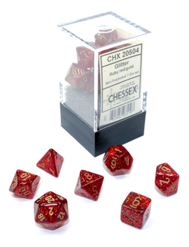 Chessex Juego De Dados  Juego De Dados Polidricos De 0.394in