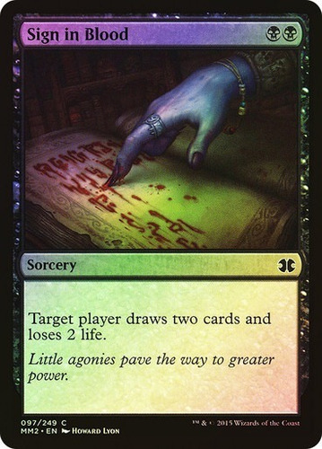 Magic Sign In Blood Modern Masters: 2015 Edition (foil)