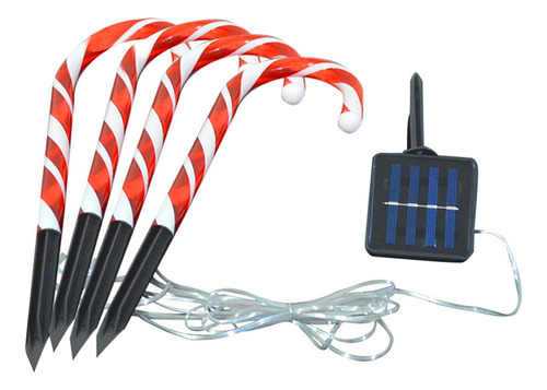 Luz Nocturna K Candy Cane, Alimentada Por Energía Solar, Luz