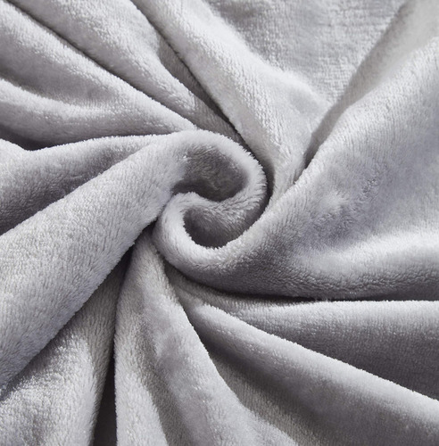Cozy Bed Manta Polar De Franela Súper Suave Y Afelpada, Gris