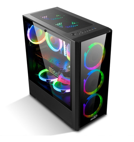Imagen 4 de 8 de Gabinete Pc Gamer Sentey T20 Sf Usb 3.0 4 Coolers Rgb Filtro