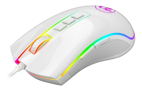 Imagem 7 de 8 de Mouse Gamer Redragon King Cobra Fps Branco Rgb - Lacrado