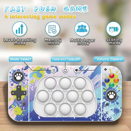 Juego De Mano De Empuje Rápido, Juguetes De Juego Con Luz Po