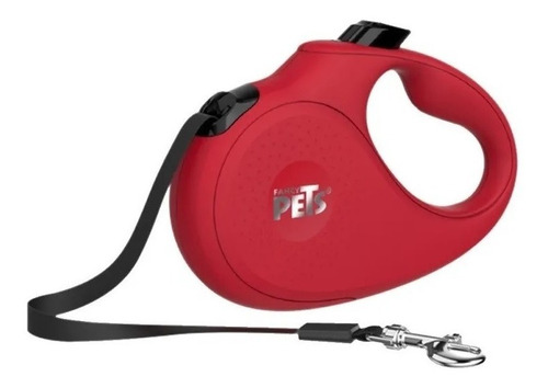 Correa Retractil 3m Chica Perro Hasta 12kg Fancy Pets Color Rojo