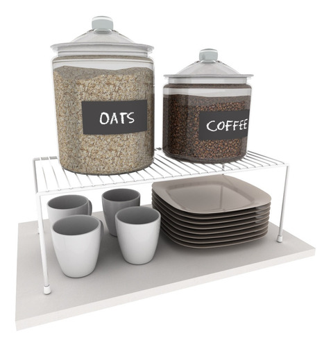 Kit Organizador Armário Cozinha Xícara Panela Prato Aço 7 Un