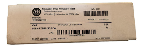 5069-rtb18-screw Allen-bradley Compact I/o Terminal Block
