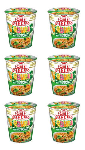 Nissin Cup Noodles Verdura X65g Instantanea X6 U