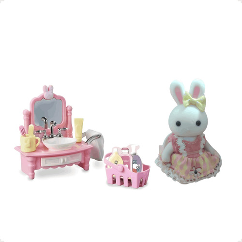 Boneca Coelhinha Bay Dreamy Bunny Mini Cenário Penteadeira