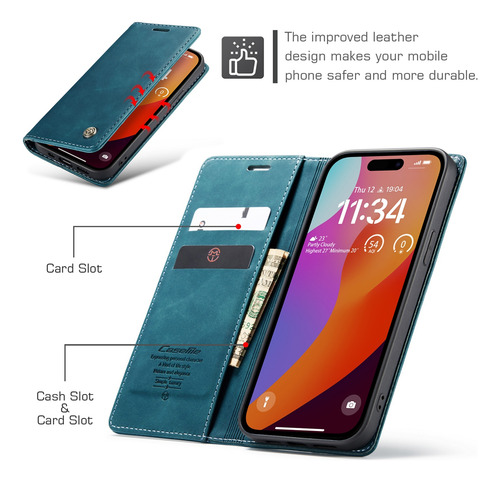 Funda De Cuero Tipo Billetera Con Ranura For Tarjetas For Samsung A06