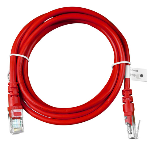 Patch Cord Cat5e 100% Cobre Homologado 1,5m Vermelho