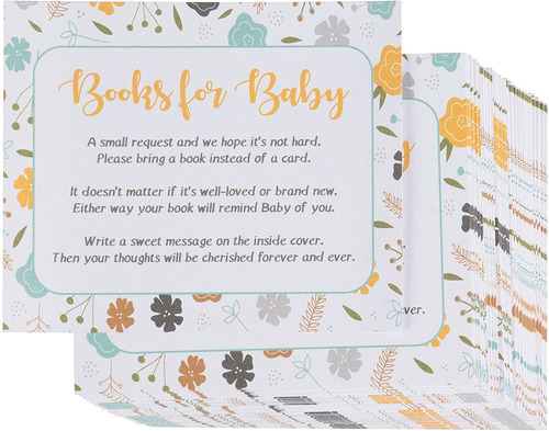 Libros Para Tarjetas De Solicitud De Bebe, Paquete De 60 Un